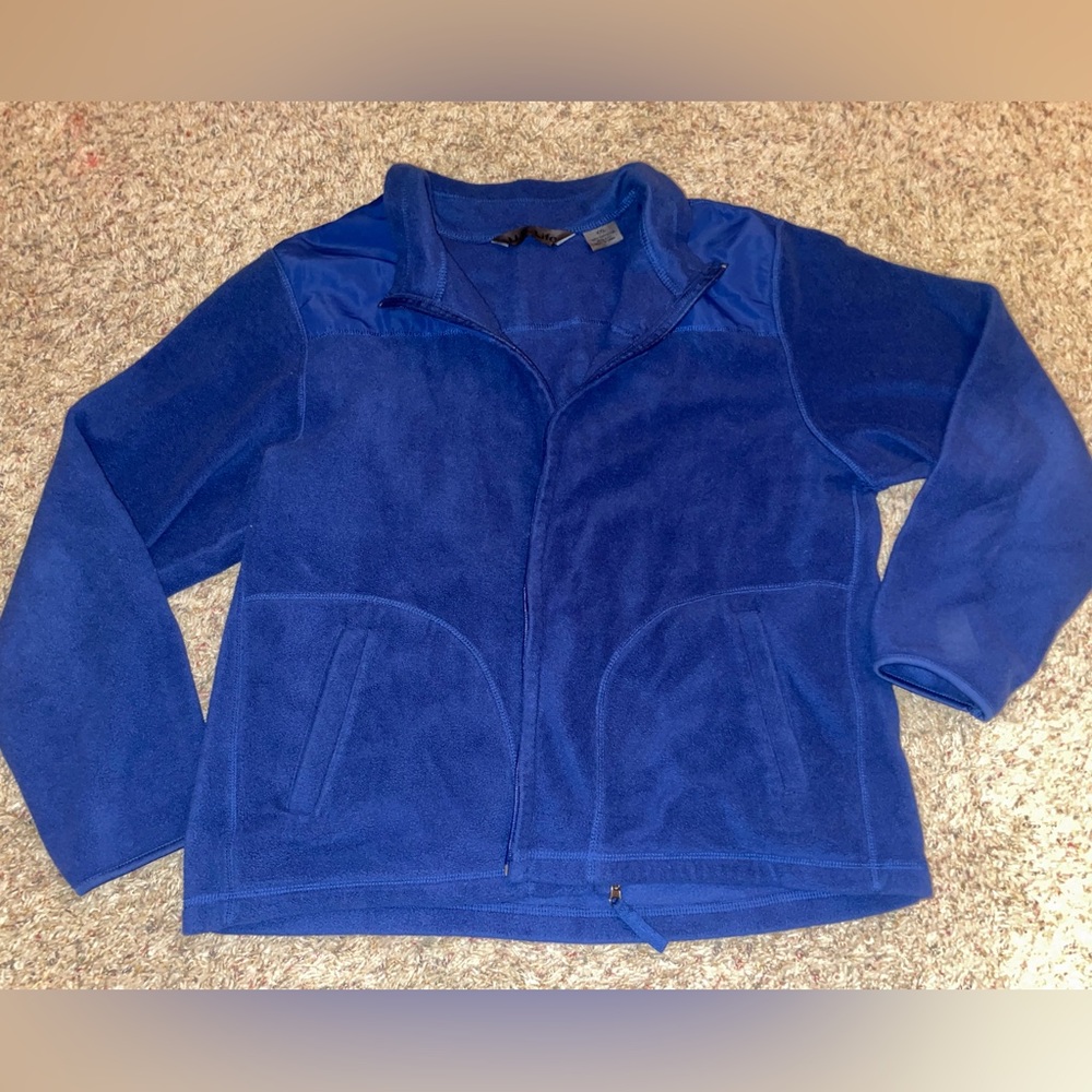 Nice cool blue warm mens zip up jacket sweater size XXL